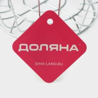 Фруктовница Доляна, 23&times;23&times;11 см, цвет хром