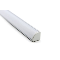 Угловой профиль SWG для светодиодной ленты, 2 м, 16 &times; 16 мм, матовый рассеиватель, 2 заглушки