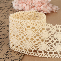Кружево вязаное, 70 мм × 15 ± 1 м, цвет бежевый Кружево вязаное, 70 мм × 15 ± 1 м, цвет бежевый