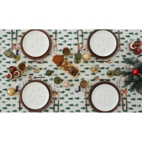 Скатерть Доляна "Елочки" 145х145&plusmn;3см,100%пэ, рогожка 130 гр/м