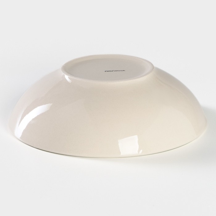 Тарелка керамическая глубокая Доляна &laquo;Подсолнух&raquo;, 540 мл, d=18 см, цвет зелёный