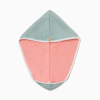 Чалма для сушки волос Этель, цв. серый/розовый,25*60 см, 100% п/э Чалма для сушки волос Этель, цв. серый/розовый,25*60 см, 100% п/э