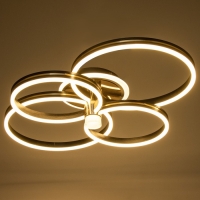 Люстра с ПДУ "Ментре" LED 142Вт черно-золотой 81х61х16 см BayerLux Люстра с ПДУ "Ментре" LED 142Вт черно-золотой 81х61х16 см BayerLux