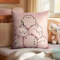 Наволочка декоративная Этель &laquo;Котики&raquo; 40х40 см, 100% п/э, велюр