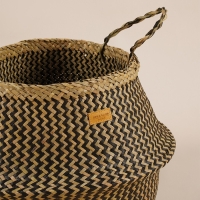 Корзина для белья плетеная круглая SL Home &laquo;Сорренто&raquo;, камыш, 35&times;45 см