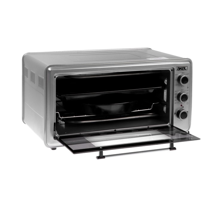 Мини-печь AKEL AF-930, 1300 Вт, 45 л, 50-320&deg;С, таймер, серебристая
