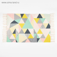 Коврик Этель "Геометрия" 60х90 см, 50% хл, 50% п/э Коврик Этель "Геометрия" 60х90 см, 50% хл, 50% п/э