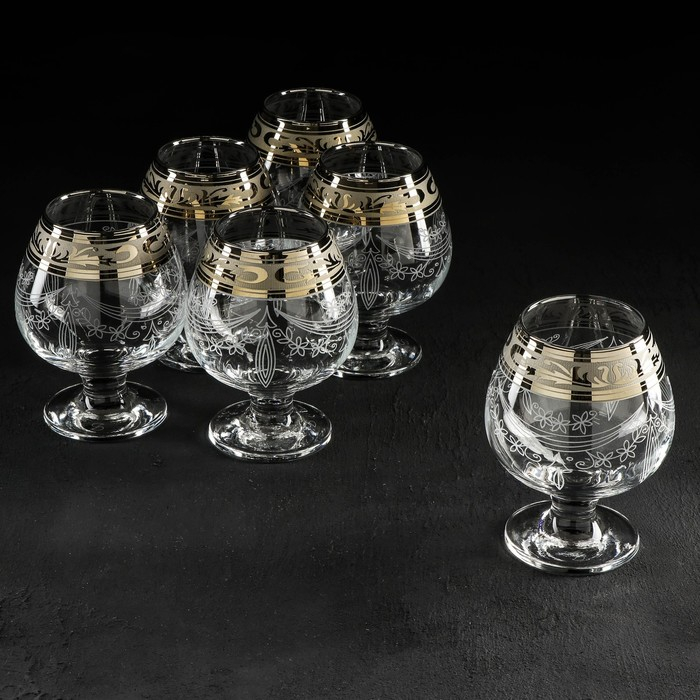 Набор бокалов для бренди «Русский узор», 400 мл, 6 шт Набор бокалов для бренди «Русский узор», 400 мл, 6 шт