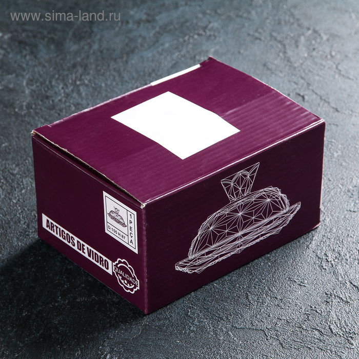 Маслёнка стеклянная &laquo;Ананас&raquo;, 12&times;15&times;9,7 см