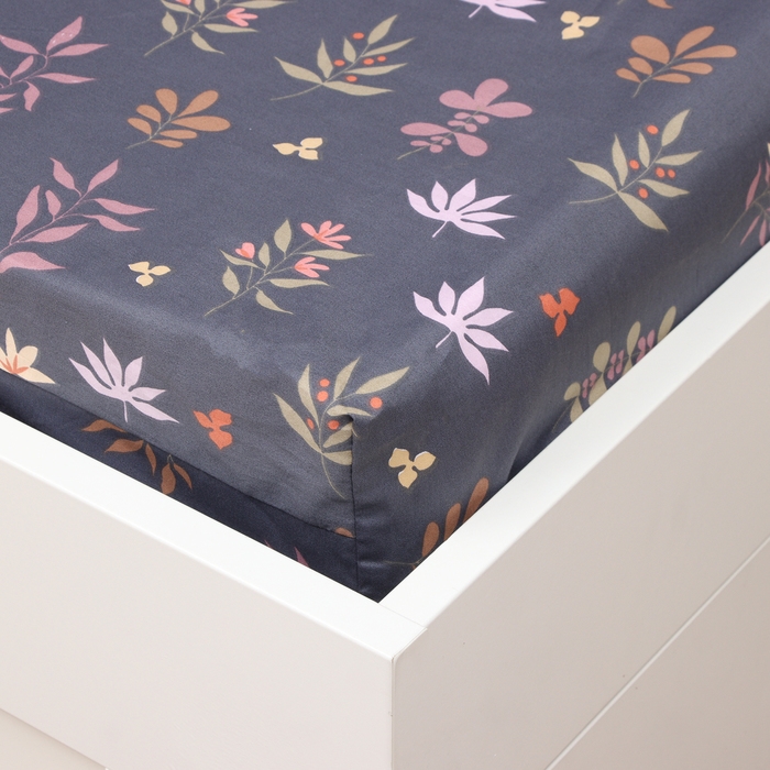 Простыня на резинке LoveLife Flower morning, 160*200+25 см, 100%хлопок, сатин, 125 г/м&sup2;