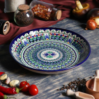 Ляган Риштанская Керамика "Узоры", 25 см, синий Ляган Риштанская Керамика "Узоры", 25 см, синий