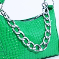 Сумка-багет на молнии, цвет зелёный Сумка-багет на молнии, цвет зелёный