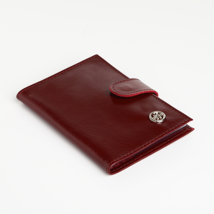 Обложка для автодокументов на кнопке, TEXTURA, цвет бордовый Обложка для автодокументов на кнопке, TEXTURA, цвет бордовый