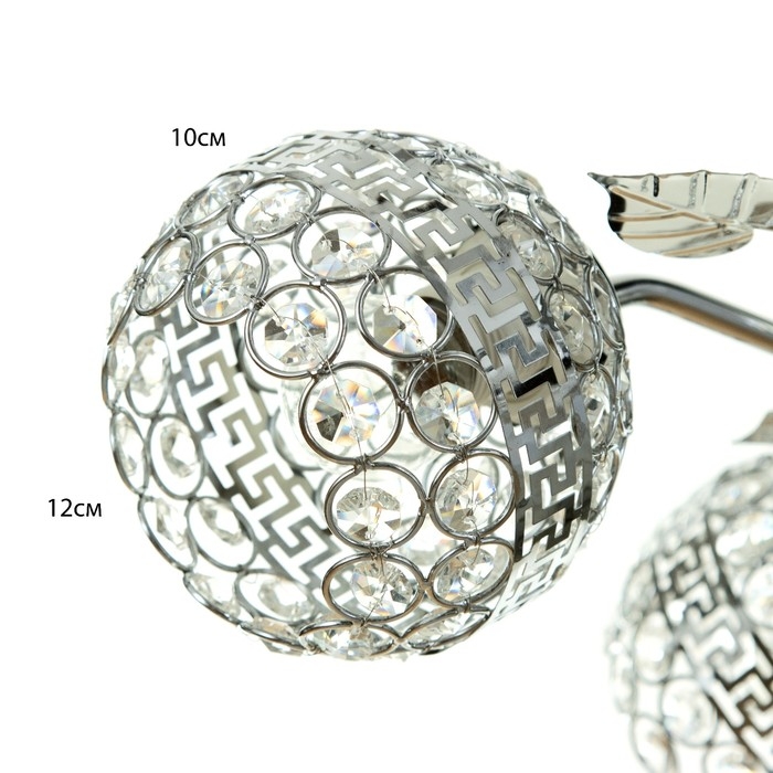 Люстра Люстра "Роксана" 5хЕ27 40Вт черно-хромовый 60х60х27 см BayerLux