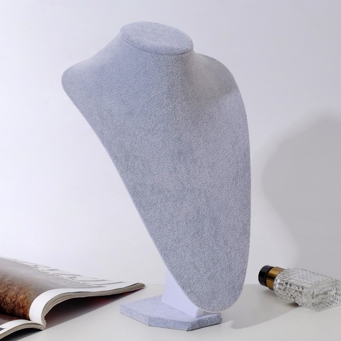 Бюст для украшений, 23×12,5×35 см, h=35 см, цвет серый Бюст для украшений, 23×12,5×35 см, h=35 см, цвет серый