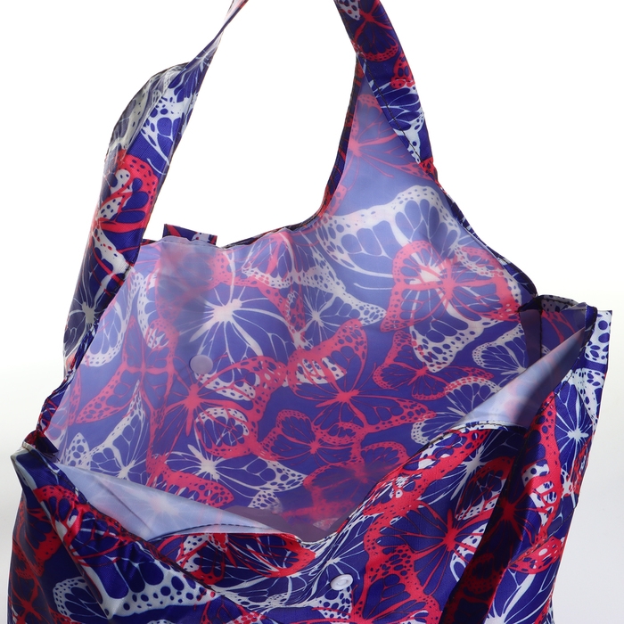 Сумка хозяйственная на кнопке, цвет синий