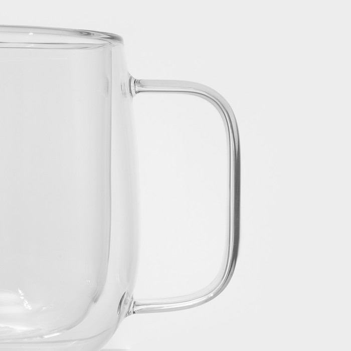 Кружка стеклянная с двойными стенками Magistro «Адель», 400 мл Кружка стеклянная с двойными стенками Magistro «Адель», 400 мл