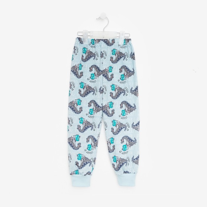 Пижама для мальчика, цвет голубой, рост 92 см