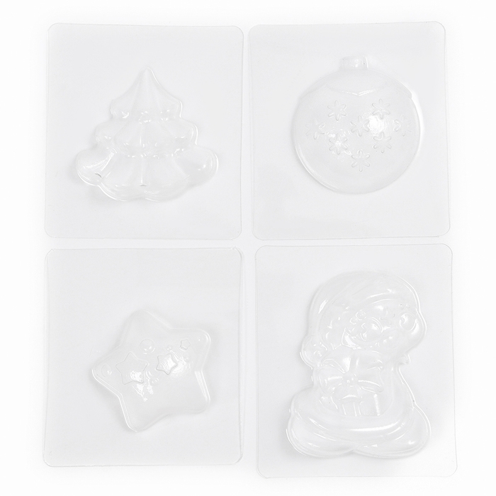 Магниты из гипса своими руками на новый год &laquo;Змея, ёлка, шарик, звёздочка&raquo;, новогодний набор для творчества, символ года 2025