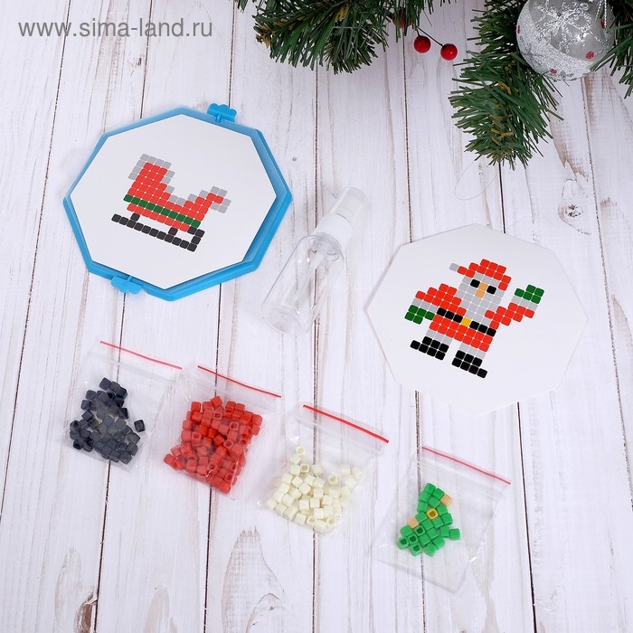 Аквапиксели &laquo;Дед Мороз и сани&raquo;, 200 деталей