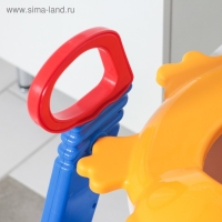 Детское сиденье на унитаз со ступенькой &laquo;Помощник малыша&raquo;, с ручками, цветное