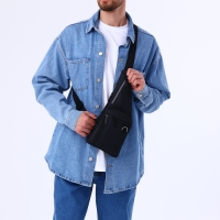 Сумка-слинг мужская из текстиля, цвет чёрный