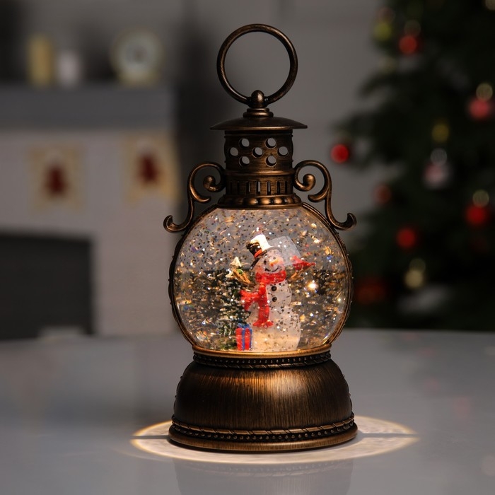 Светодиодная фигура «Фонарь со снеговиком» 11 × 19 × 11 см, пластик, батарейки ААх3 (не в комплекте), USB, свечение тёплое белое Светодиодная фигура «Фонарь со снеговиком» 11 × 19 × 11 см, пластик, батарейки ААх3 (не в комплекте), USB, свечение тёплое белое