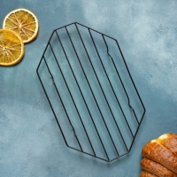 Решётка для глазирования и остывания кондитерских изделий KONFINETTA «Октаэдр», 25×15×1,8 см, цвет чёрный Решётка для глазирования и остывания кондитерских изделий KONFINETTA «Октаэдр», 25×15×1,8 см, цвет чёрный