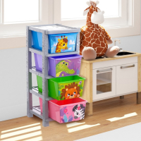 Комод детский &laquo;Весёлый зоопарк&raquo;, 4 секции