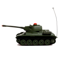 Танк радиоуправляемый Т34, работает от аккумулятора, свет и звук, цвет зелёный Танк радиоуправляемый Т34, работает от аккумулятора, свет и звук, цвет зелёный