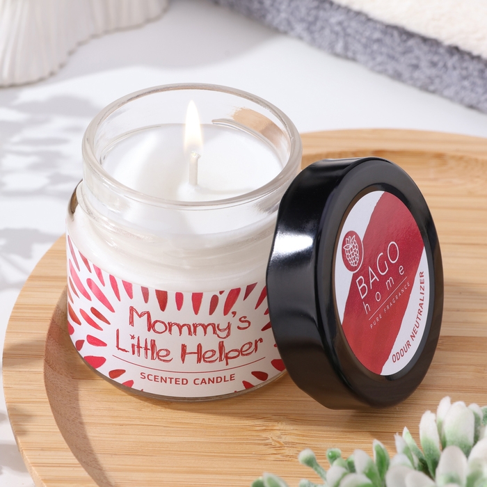 Свеча ароматическая в банке Свеча ароматическая в банке "Малиновый десерт", совый воск, 80 г