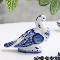 Сувенир "Голубь" малый, 13х6х10,5см, гжель