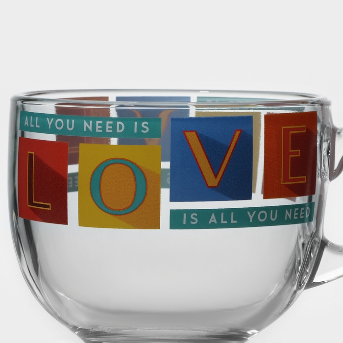 Кружка стеклянная &laquo;Джамбо&raquo;, 500 мл, рисунок МИКС