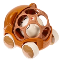Машинка - погремушка «Мишка», с эластичными элементами, Крошка Я Машинка - погремушка «Мишка», с эластичными элементами, Крошка Я