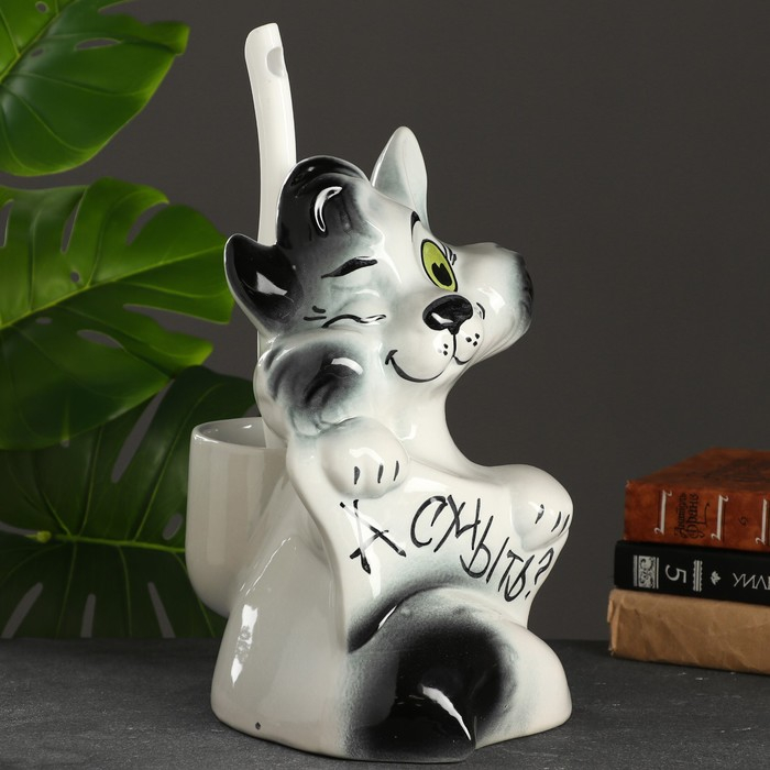 Подставка под ёрш Подставка под ёрш "Кот хулиган" с ёршиком 23х20х32см