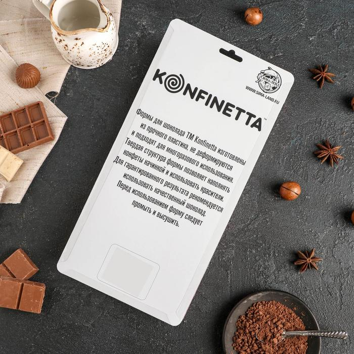 Форма для конфет и шоколада KONFINETTA &laquo;Полусфера&raquo;, 28&times;14 см, 36 ячеек 2&times;1 см, цвет прозрачный