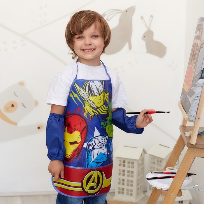 Фартук с нарукавниками детский &laquo;Команда Мстители&raquo;, 49х39 см