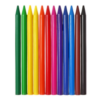 Мелки пластиковые 12 цветов, Carioca "Plastello", яркие цвета, экономичный расход, не пачкаются, круглые, в конверте Мелки пластиковые 12 цветов, Carioca "Plastello", яркие цвета, экономичный расход, не пачкаются, круглые, в конверте