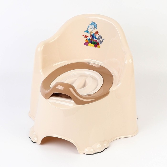 Горшок детский антискользящий «Комфорт» с крышкой, съёмная чаша, цвет кремовый Горшок детский антискользящий «Комфорт» с крышкой, съёмная чаша, цвет кремовый