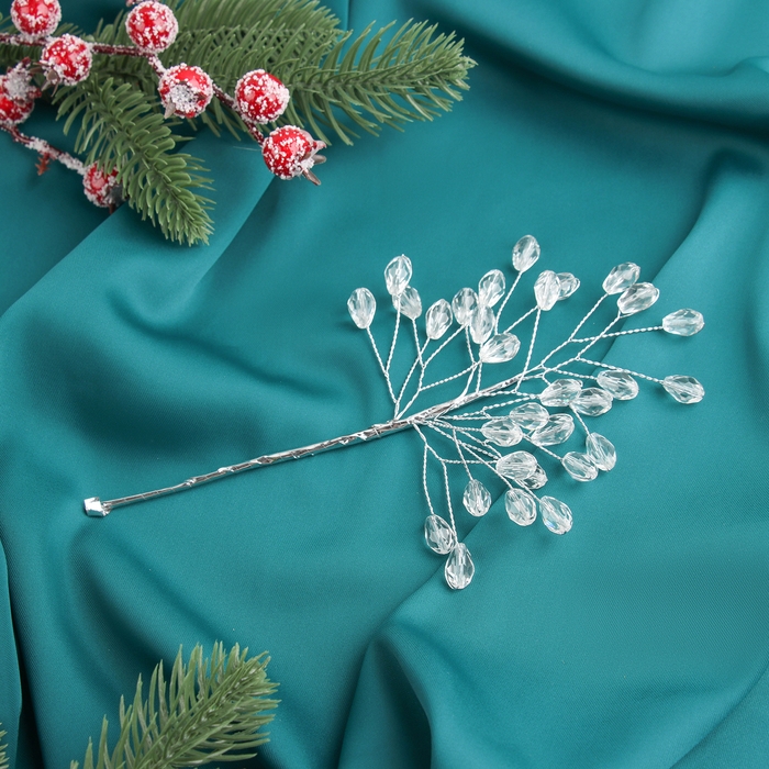 Декор Декор "Хрустальная сказка" 16 см, овальчик прозрачный