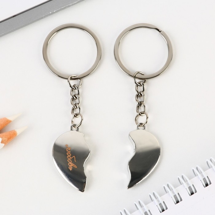 Брелок для ключей парный, &laquo;Ты самая особнная&raquo;, металл, 8 х 3 см