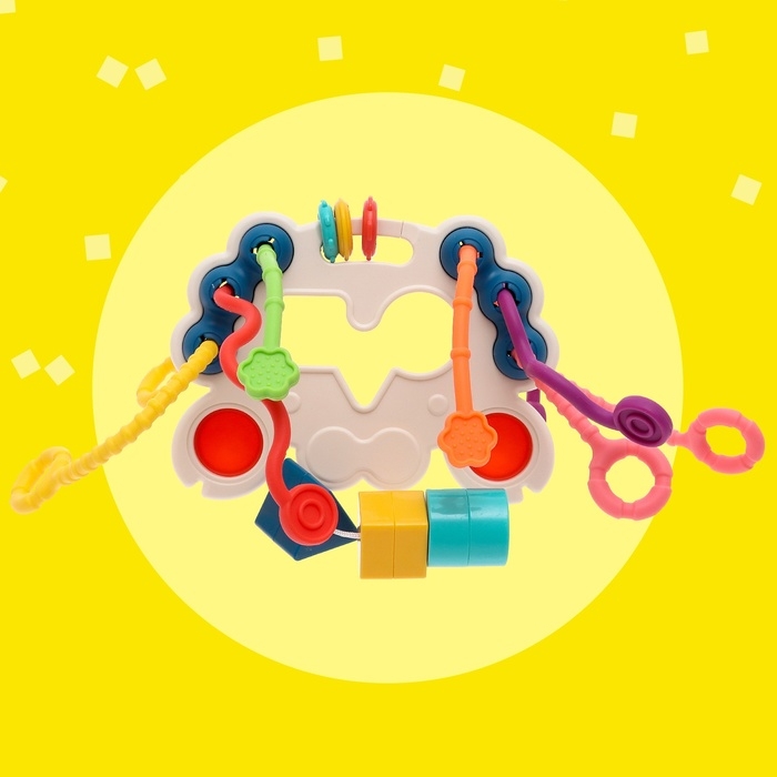 Игрушка развивающая для малышей &laquo;Крабик&raquo;, тянучка с сортером