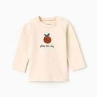 Футболка с дл. рукавом Крошка Я Oranges р. 68-74, молочный Футболка с дл. рукавом Крошка Я Oranges р. 68-74, молочный