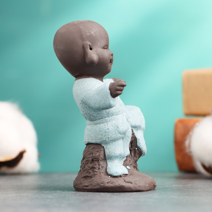 Фигурка Фигурка "Будда каратист" 7х9 см, голубая