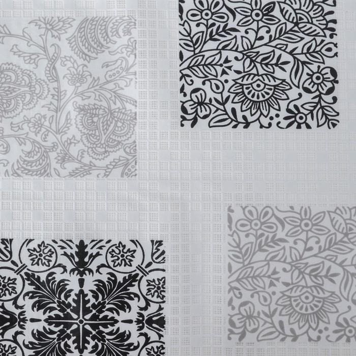 Клеёнка столовая &laquo;Вензеля&raquo;, ширина 137 см, рулон 20 метров, толщина 0,3 мм