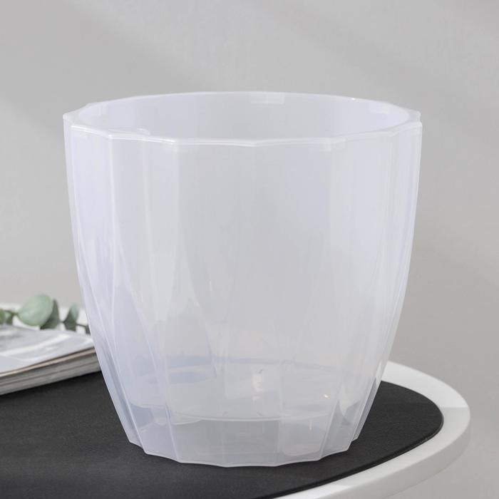 Кашпо для цветов со вставкой «Флюте», 3 л, цвет прозрачный Кашпо для цветов со вставкой «Флюте», 3 л, цвет прозрачный