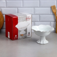 Салатник &laquo;Роза&raquo;, на подставке, 800 мл, золотая обводка, фарфор, Иран