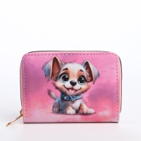 Кошелёк детский на молнии «Выбражулька», цвет розовый Кошелёк детский на молнии «Выбражулька», цвет розовый