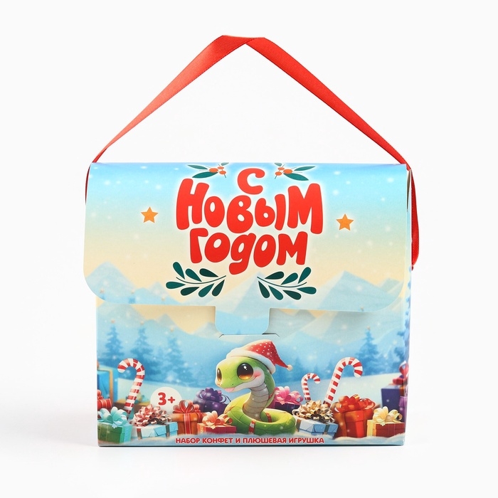 Сладкий детский новогодний подарок &laquo;С новым годом&raquo;, конфеты + мягкая игрушка, 250 г