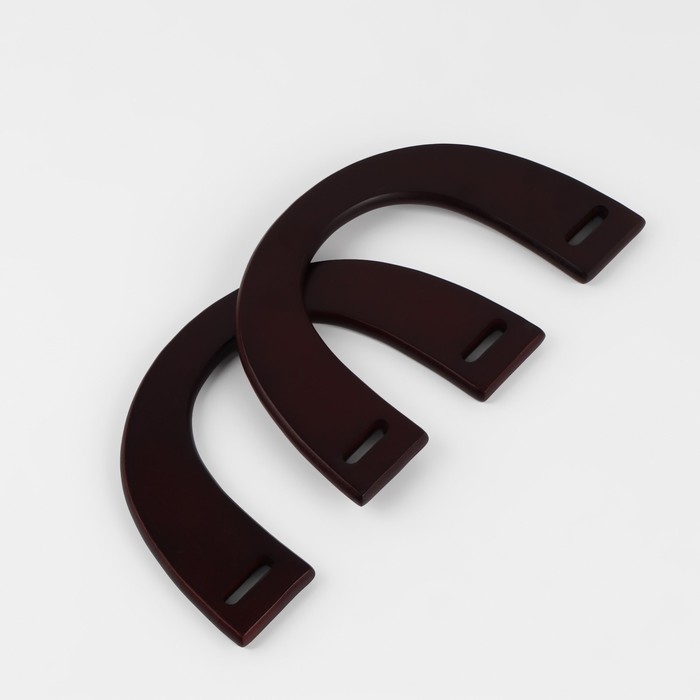 Ручки для сумки деревянные, 11,5 × 17 см, цвет коричневый Ручки для сумки деревянные, 11,5 × 17 см, цвет коричневый